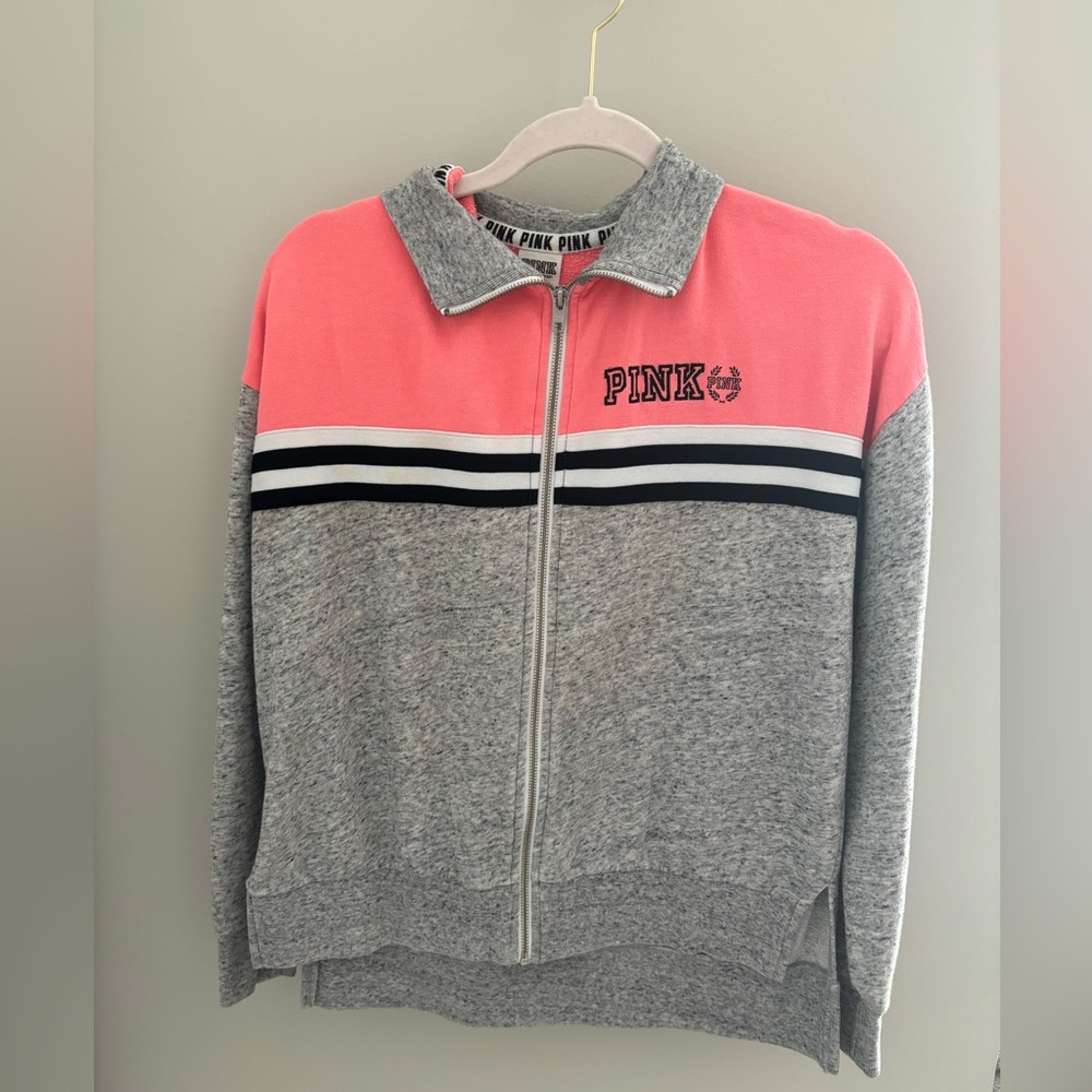 PINK zip up jacket size S